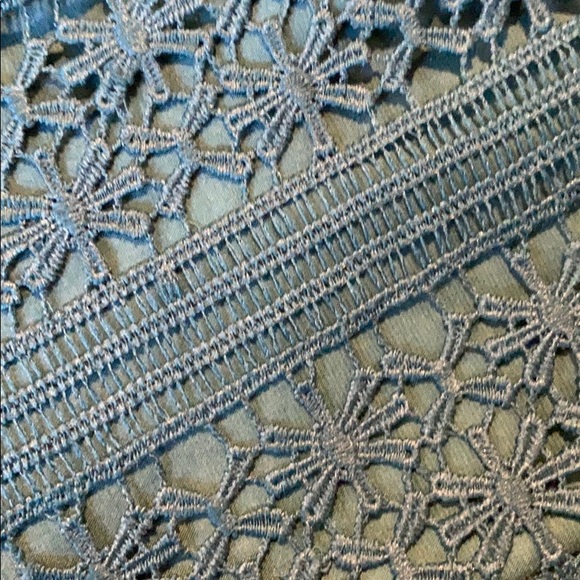 Teal Strapless Eyelet Jumpsuit - Picture 5 of 5